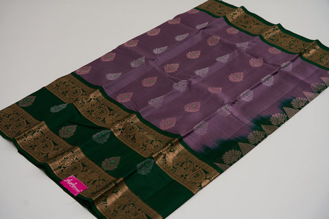 Violet & Green Kanjivaram Saree