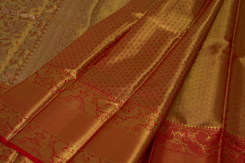 Gold & Red Kanjivaram Saree