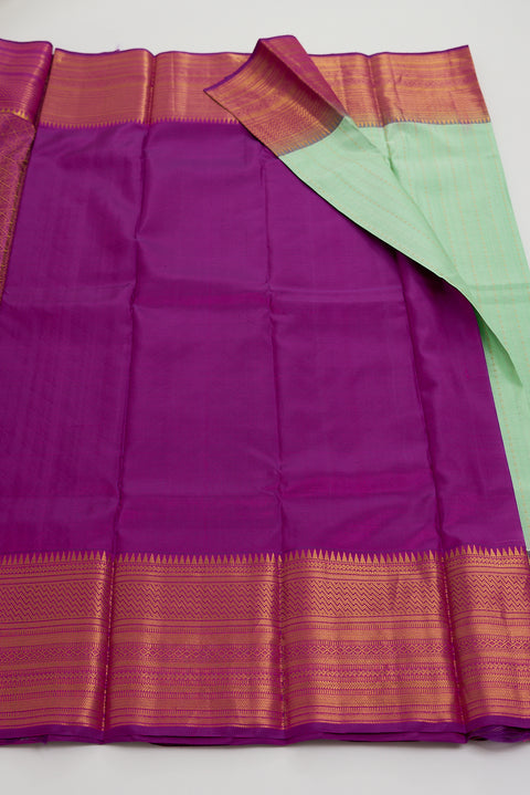 Mint & Purple Kanjivaram Saree