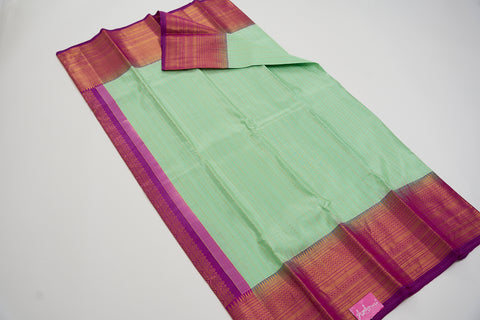 Mint & Purple Kanjivaram Saree