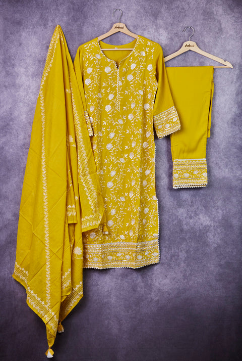 Mustard Yellow Kurta Set