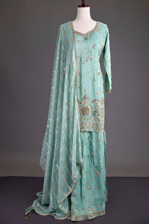 Mint green Sharara