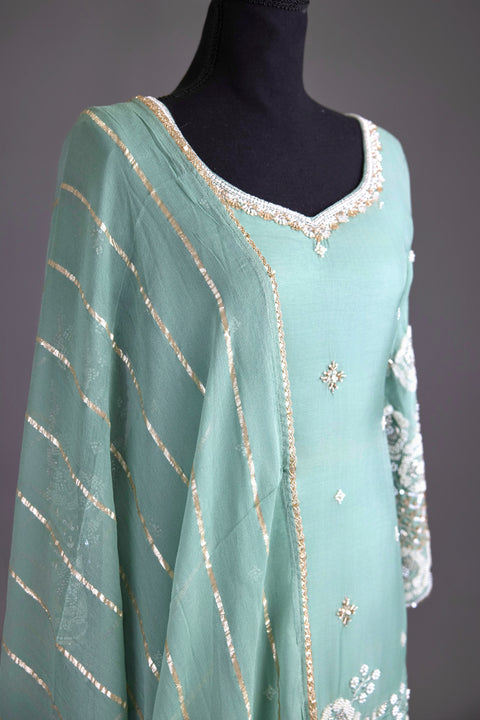 Mint green Sharara