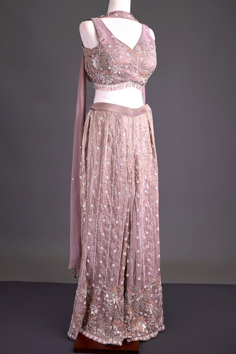 Dark Mauve Indo western dress