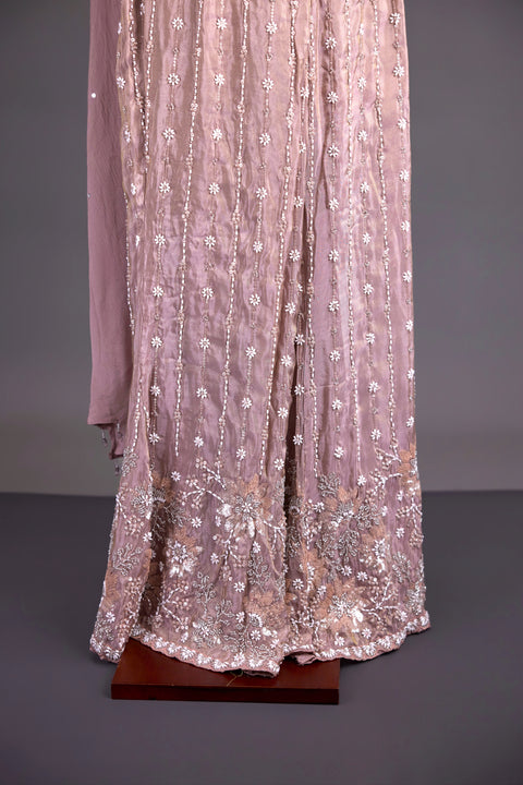 Dark Mauve Indo western dress