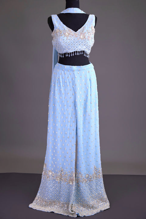 Baby Blue Indo western dress