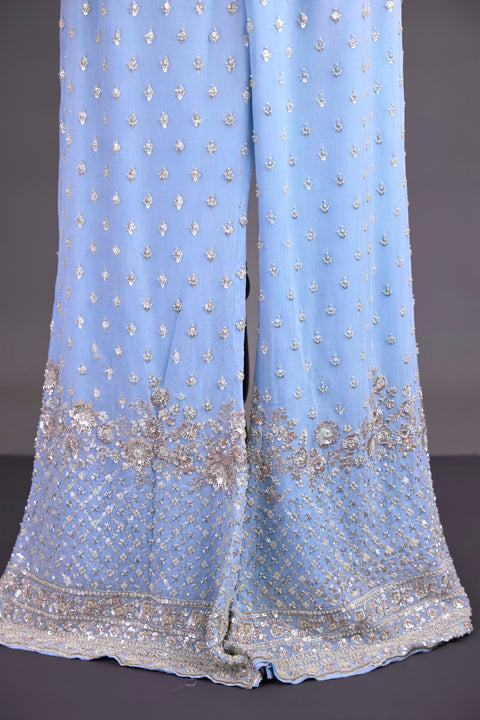 Baby Blue Indo western dress
