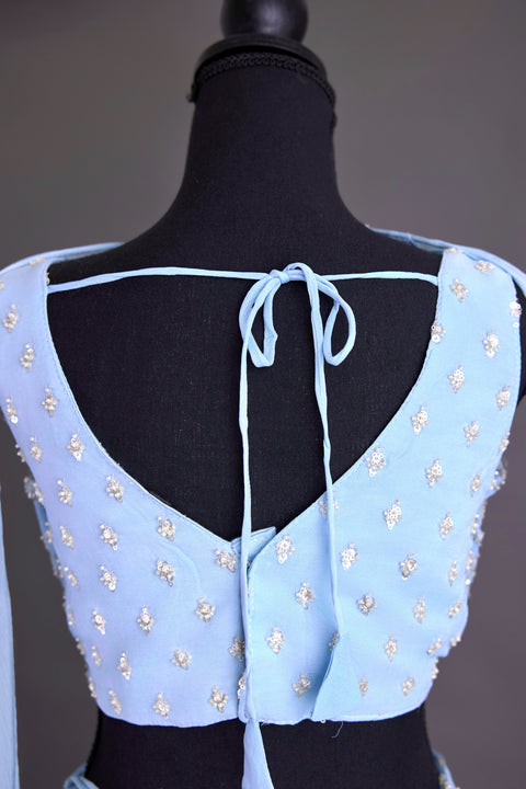 Baby Blue Indo western dress