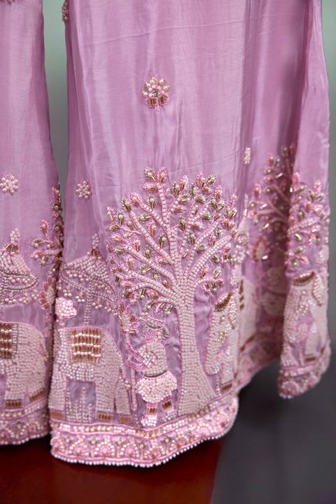 Baby Pink Indo western dress