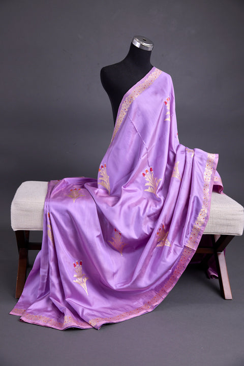 Lavender Pure Banaras Saree