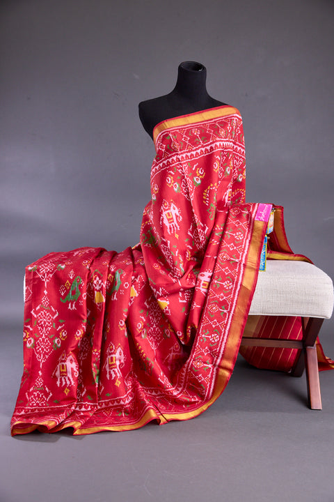 Red Patan Patola Saree