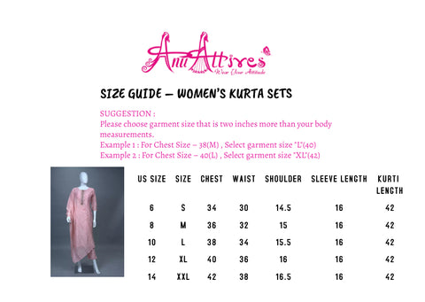 Peach Kurta, Pants and Dupatta set