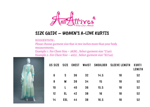 White and Blue Long Kurti