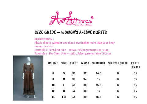 Maroon and Black Long Kurti
