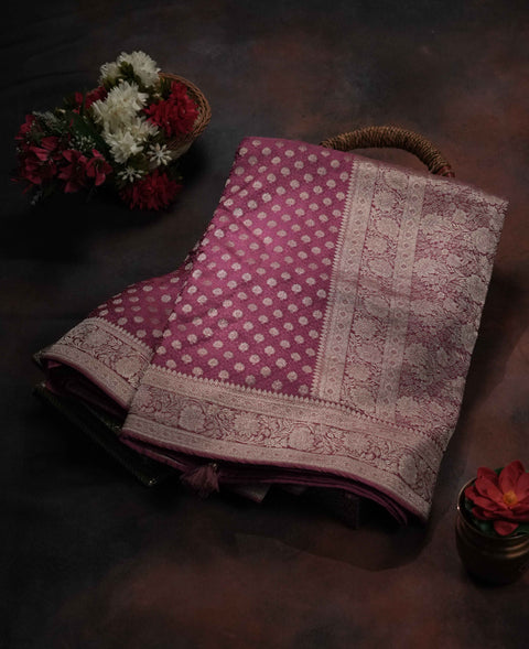 Magenta Brocade Saree