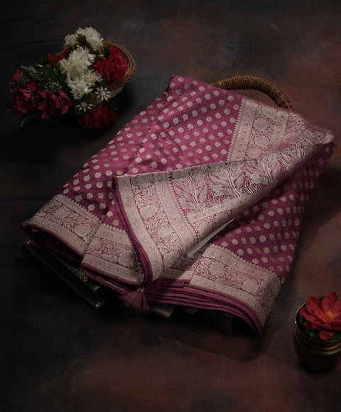 Magenta Brocade Saree