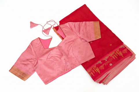 Pink Mashru Saree With blouse