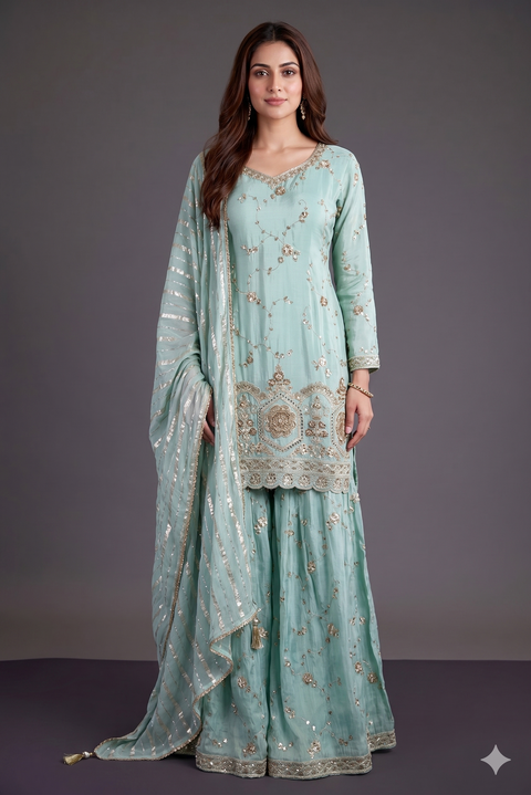 Mint green Sharara