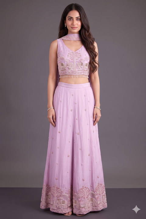 Baby Pink Indo western dress