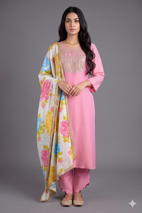Pink Tissue Suit set