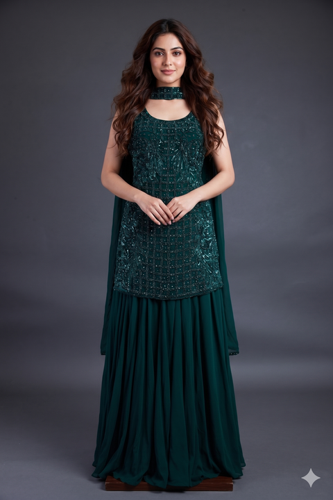 Bottle Green Sharara