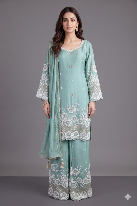 Mint green Sharara