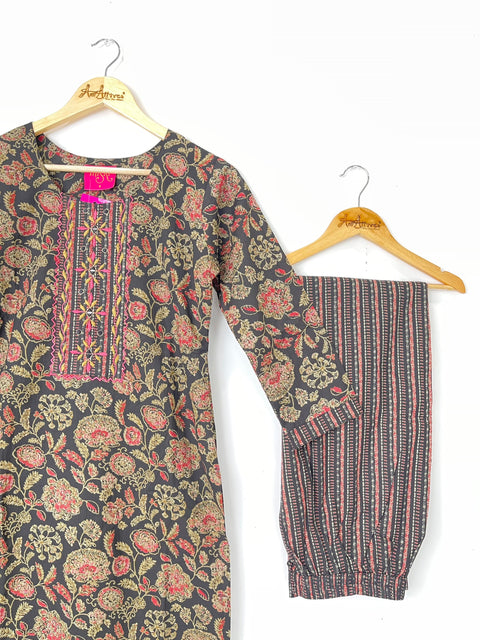 Kurta, Pants and Dupatta set in Cotton