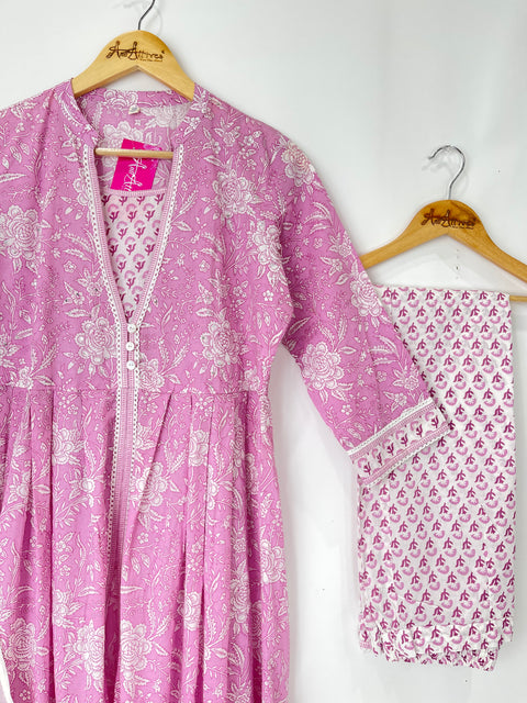 Kurta, Pants and Dupatta set in Mulmul Cotton