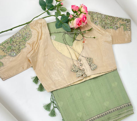Mint Semi Tussar Sare