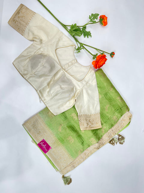Green Moonga Silk Saree
