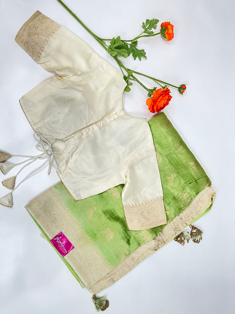 Green Moonga Silk Saree