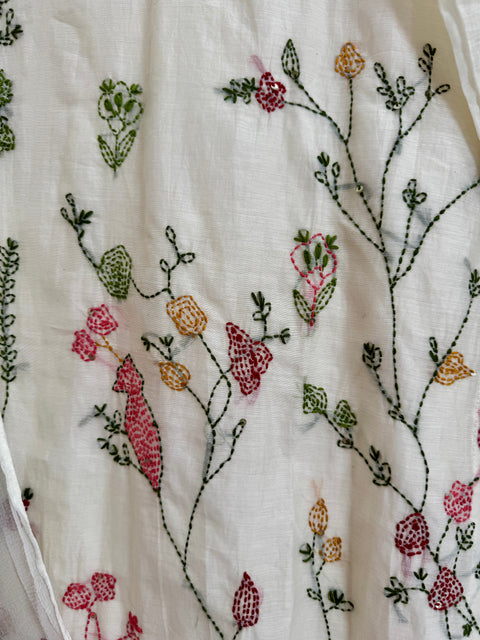 Ivory Kurta, Pants and Dupatta Set