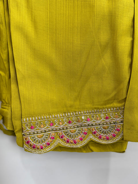 Green Kurta, Pants and Dupatta Set