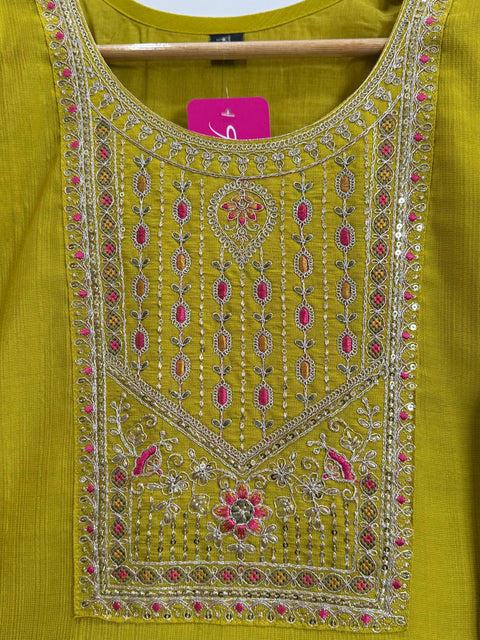 Green Kurta, Pants and Dupatta Set