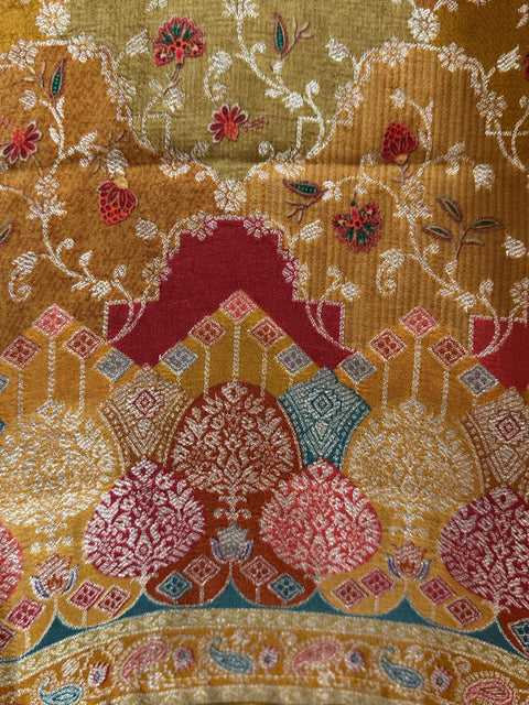 Mustard Multi Kurta, Pants and Dupatta Set