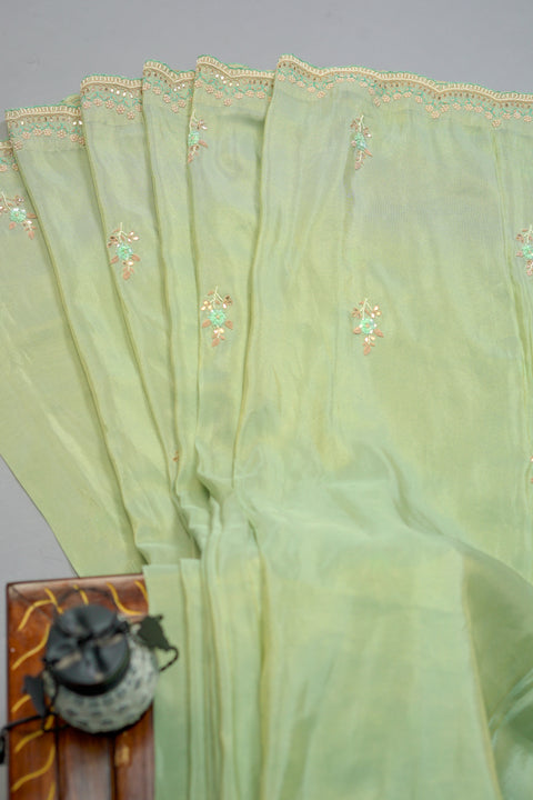 Mint Green Tissue Saree