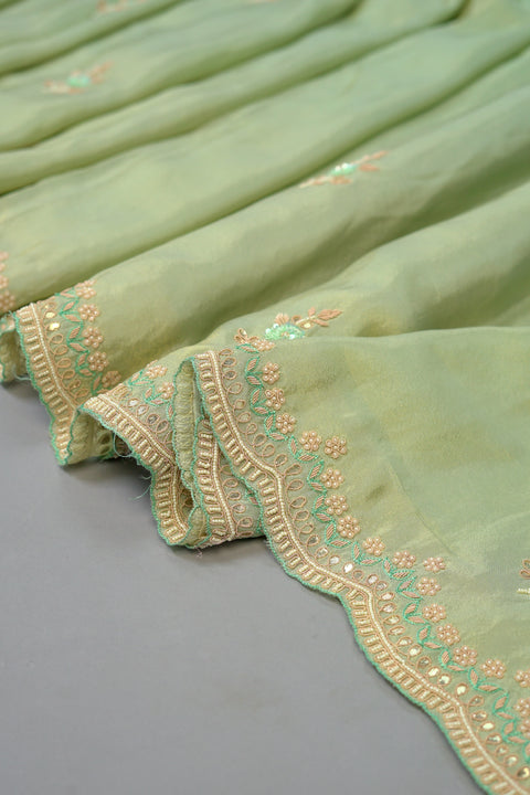 Mint Green Tissue Saree