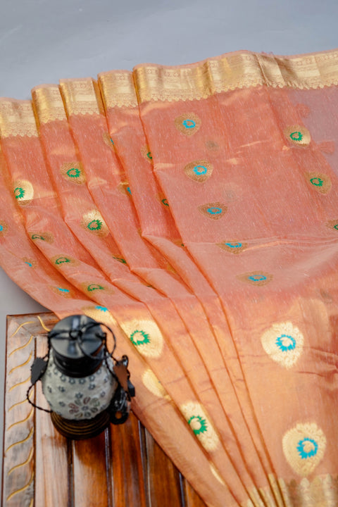 Orange Tissue Saree
