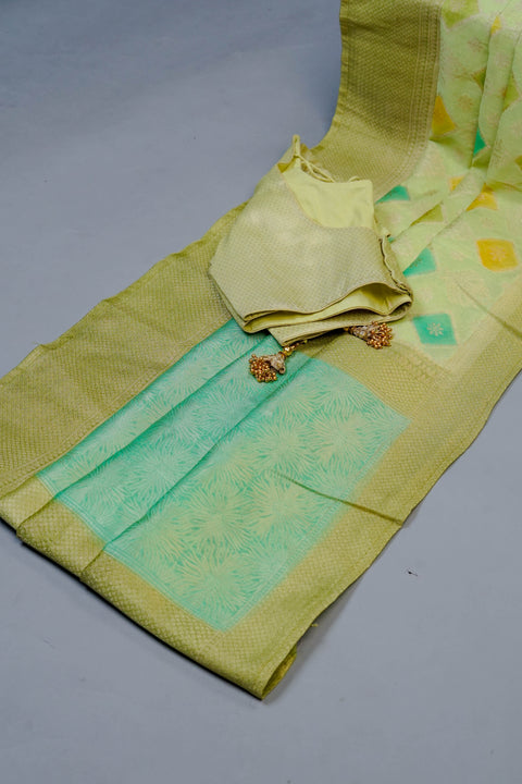 Light Green Tussar Saree