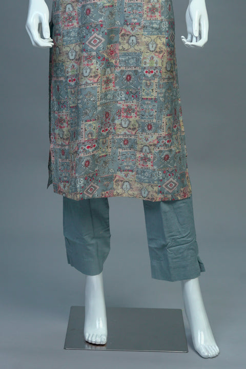 Ash Floral Kurta & Pant Set