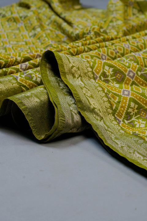 Green Chanderi Cotton Saree