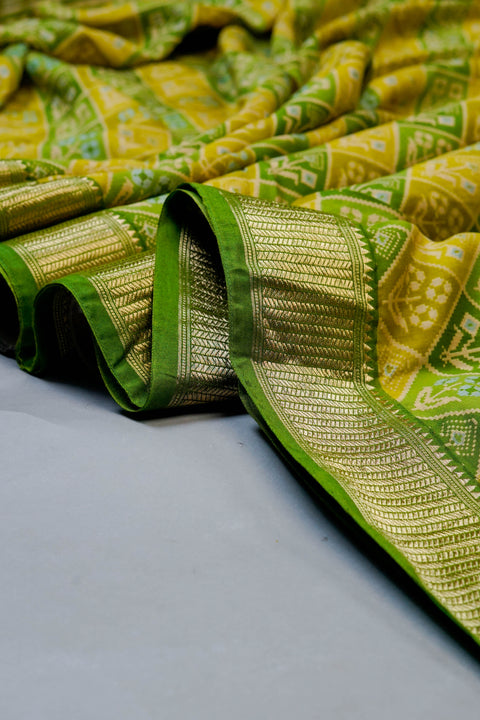 Green Chanderi Cotton Saree