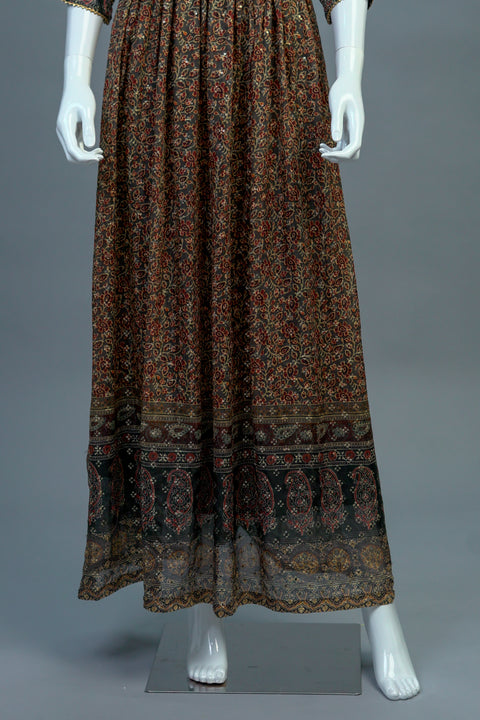Maroon and Black Long Kurti