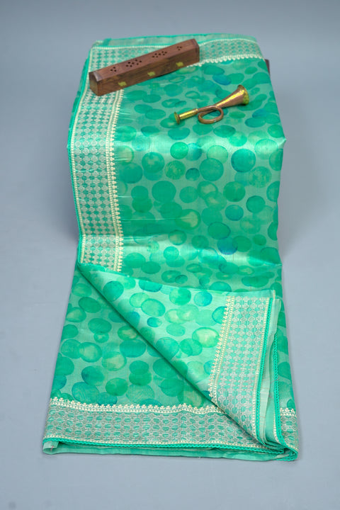 Blue Bubble Semi Tussar Saree