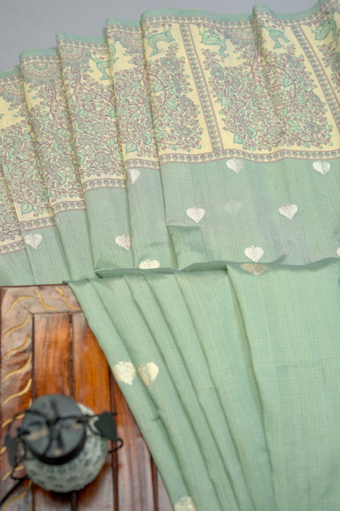Green Semi Tussar Sare