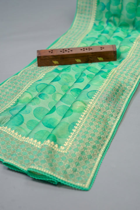 Blue Bubble Semi Tussar Saree