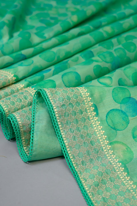 Blue Bubble Semi Tussar Saree