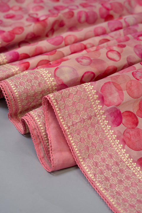 Pink Bubble Semi Tussar Saree