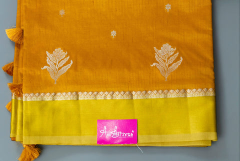 Mustard Yellow Silk Gift Saree