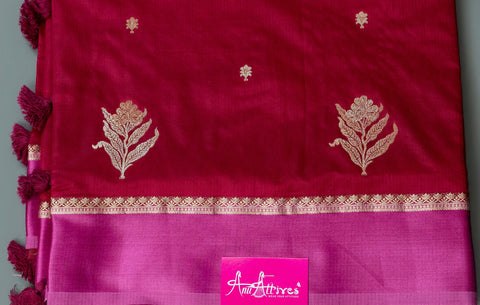Maroon Silk Gift Saree